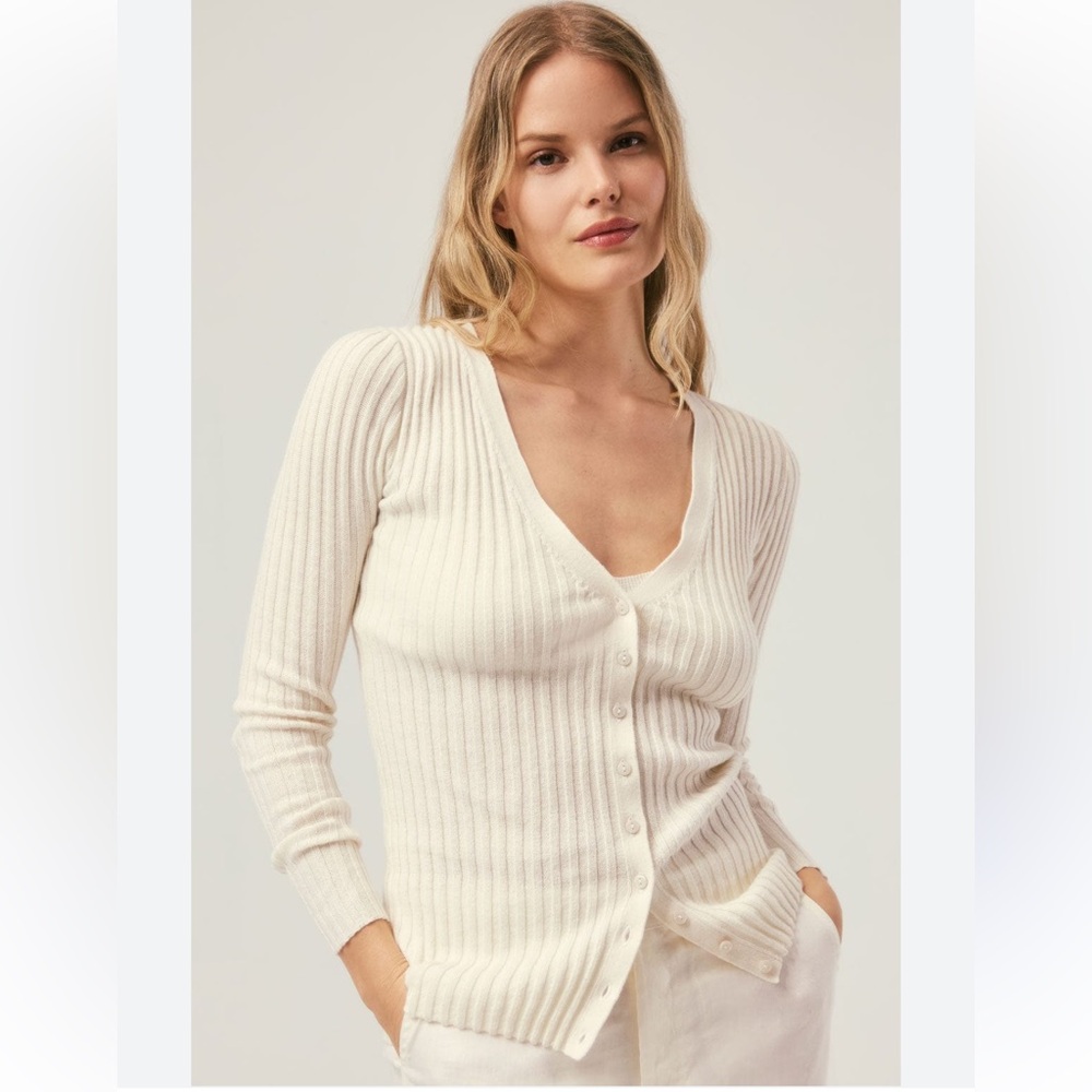 Alp N Rock women’s Jules Cardigan Sweater size M in cream